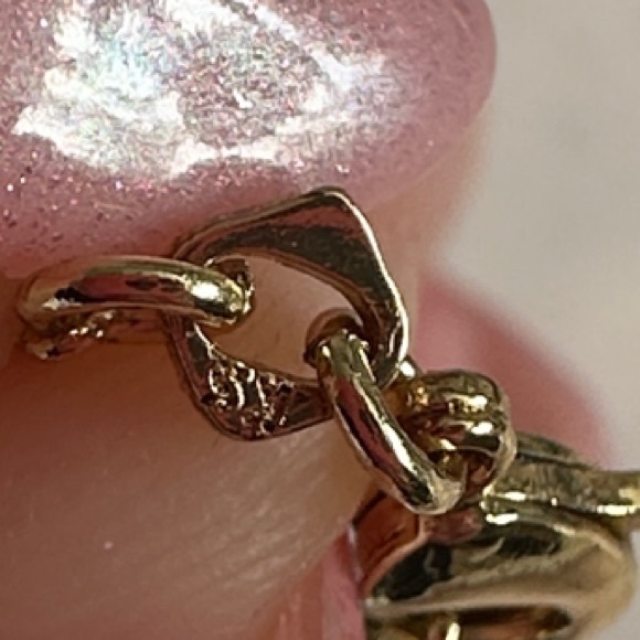 NWT - Kendra Scott Ari Heart Gold Delicate Chain Bracelet in Black Drusy 7" - Picture 8 of 10